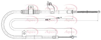 APEC Brake Cable Rear/Right CAB1780