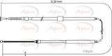 APEC Brake Cable CAB1114