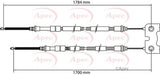 APEC Brake Cable CAB1133