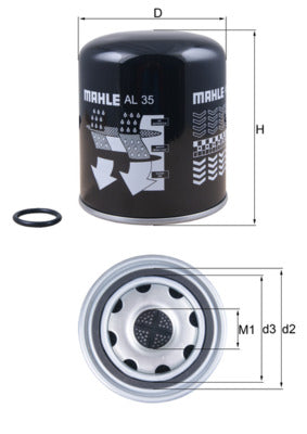 Mahle Air Dryer Filter AL35