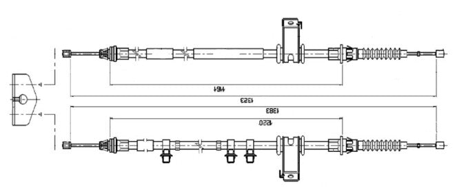 APEC Parking Brake Cable CAB1869