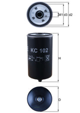 Mahle Fuel Filter KC102