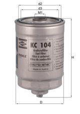 Mahle Fuel Filter KC104