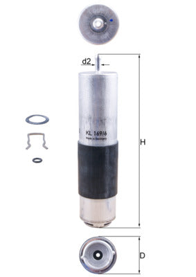 Mahle Fuel Filter KL169/6D