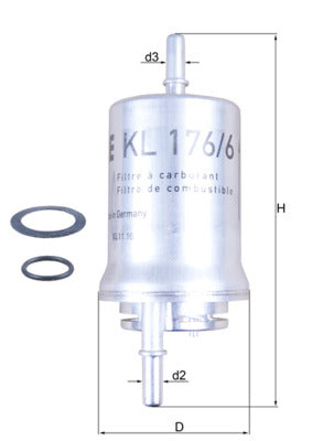 Mahle Fuel Filter KL176/6D