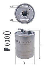 Mahle Fuel Filter KL490/1D