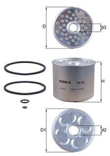 Mahle Fuel Filter - Element KX23D