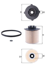 Mahle Fuel Filter KX265D