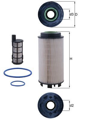Mahle Fuel Filter - Element KX403/1KIT