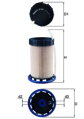Mahle Fuel Filter - Element KX492