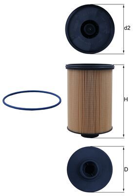 Mahle Fuel Filter - Element KX659D