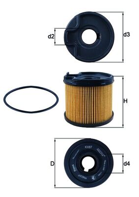 Mahle Fuel Filter - Element KX87D