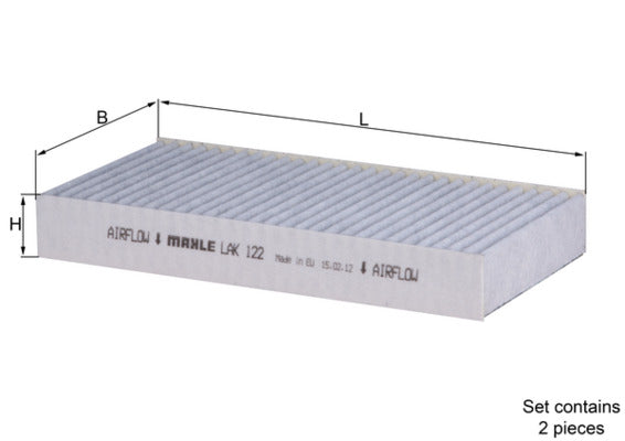 Mahle Carbon Cabin Filter LAK122/S