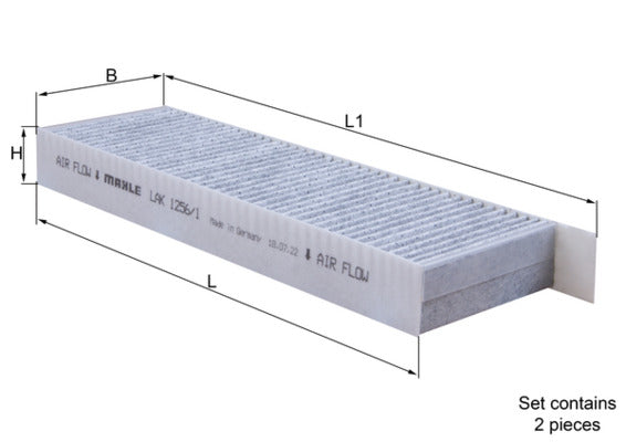 Mahle Carbon Cabin Filter LAK1256/1/S