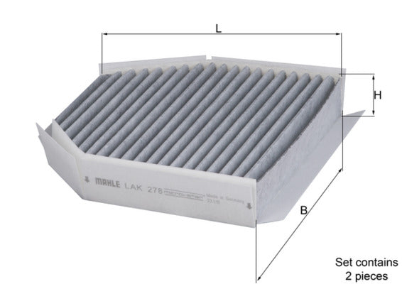 Mahle Carbon Cabin Filter LAK278/S