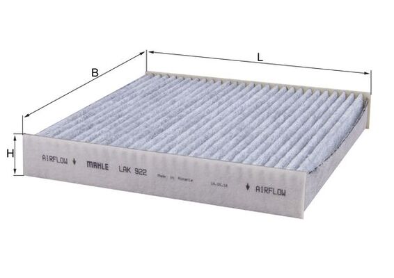 Mahle Carbon Cabin Filter LAK922