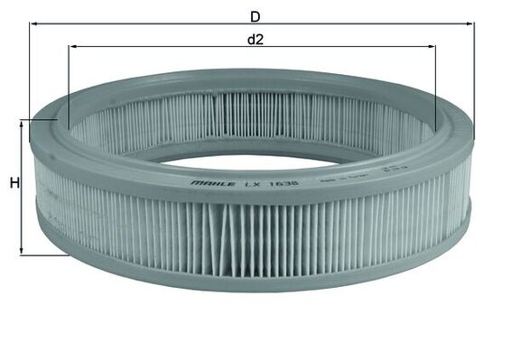 Mahle Air Filter LX1638
