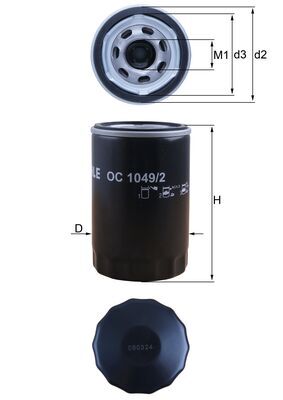 Mahle Oil Filter - Spin-On OC1049/2