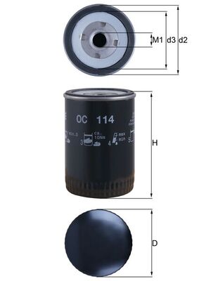 Mahle Oil Filter OC114