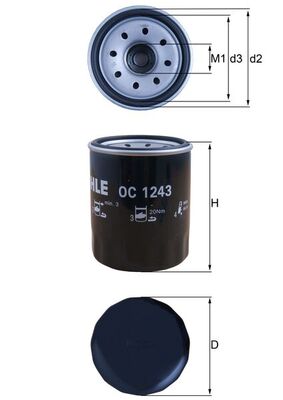 Mahle Oil Filter - Spin On OC1243