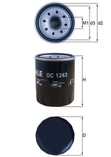 Mahle Oil Filter - Spin On OC1243