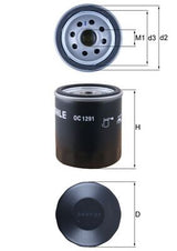 Mahle Oil Filter - Spin On OC1291