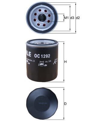Mahle Oil Filter OC1292