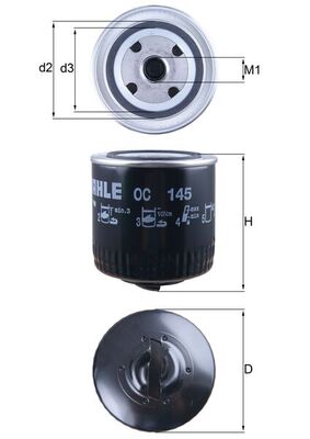 Mahle Oil Filter - Spin On OC145