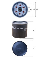 Mahle Oil Filter - Spin On OC1566