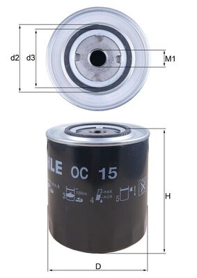Mahle Oil Filter OC15