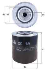 Mahle Oil Filter OC15