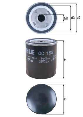 Mahle Oil Filter OC198