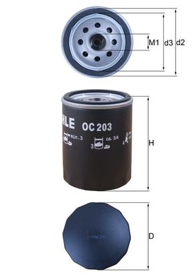 Mahle Oil Filter OC203