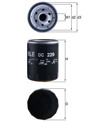 Mahle Oil Filter - Spin On OC229