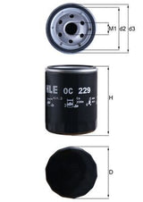 Mahle Oil Filter - Spin On OC229