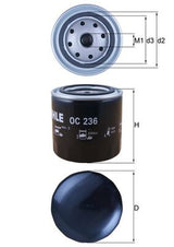 Mahle Oil Filter - Spin On OC236