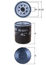 Mahle Oil Filter OC237/1