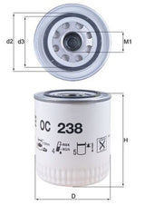 Mahle Oil Filter OC238