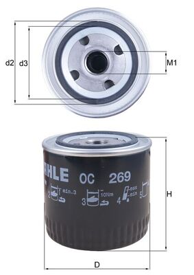 Mahle Oil Filter OC269