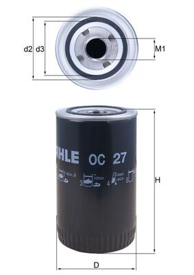 Mahle Oil Filter OC27