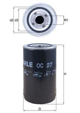Mahle Oil Filter OC27