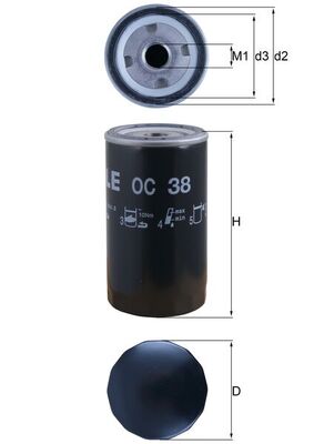 Mahle Oil Filter OC38