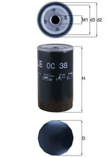 Mahle Oil Filter OC38