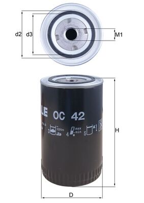 Mahle Oil Filter OC42