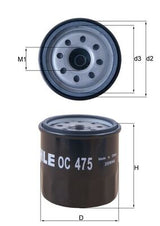 Mahle Oil Filter OC475