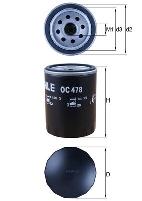 Mahle Oil Filter OC478