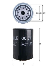 Mahle Oil Filter OC51