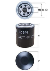 Mahle Oil Filter - Spin On OC540