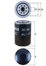 Mahle Oil Filter OC54