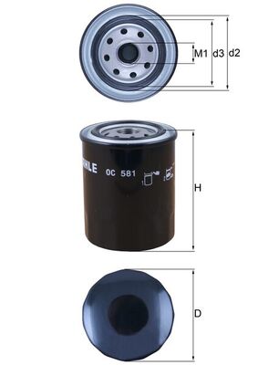 Mahle Oil Filter - Spin On OC581